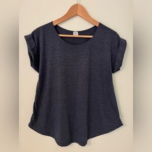 BALI KISS space blue short sleeve loose fitting round neck t-shirt, small/medium